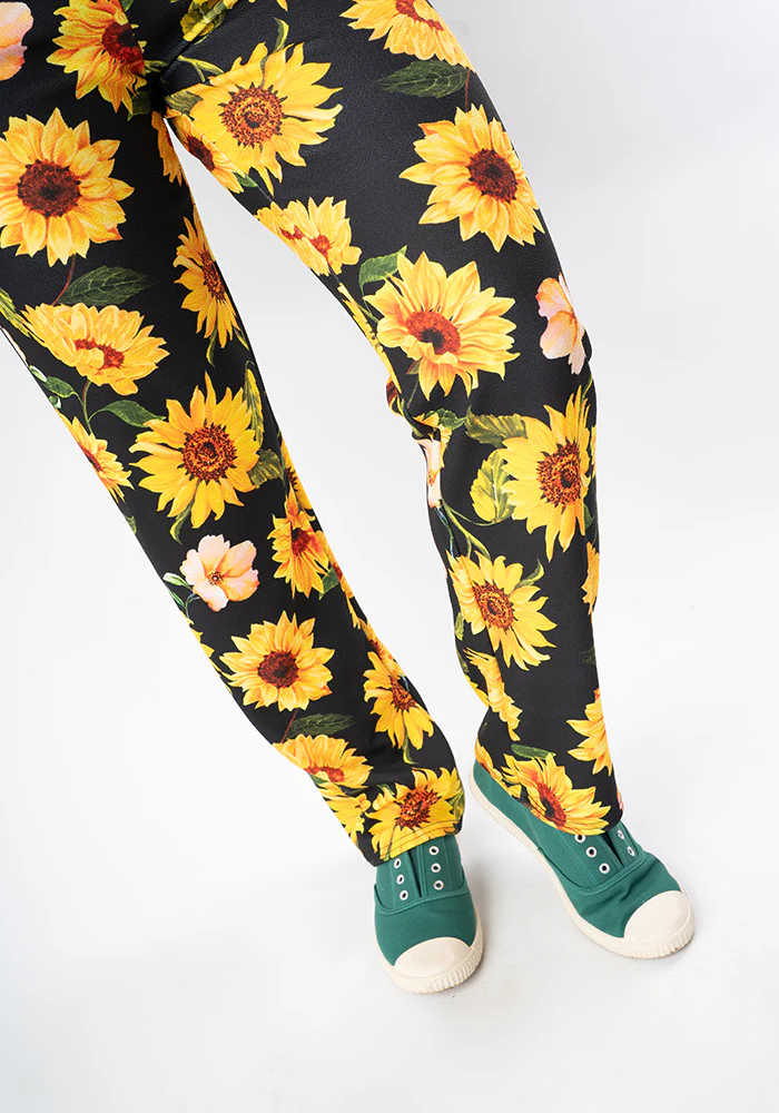 Jordan Black Sunflower Print Dungaree - Image 4