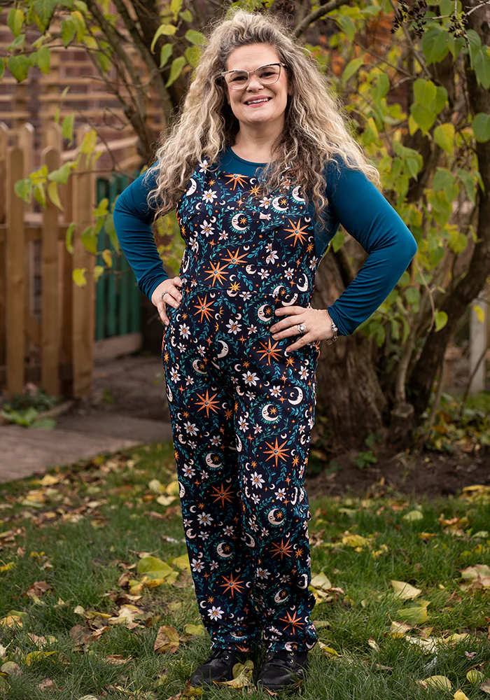 Jordan Celestial Moon Print Full Length Dungaree