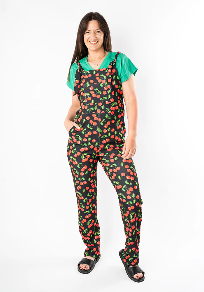 Jordan Cherry Print Dungaree - Image 3