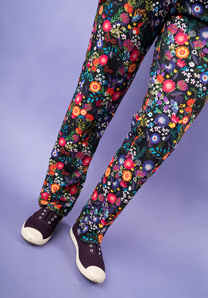 Jordan Hidden Cat Print Textured Crepe Dungaree - Image 11