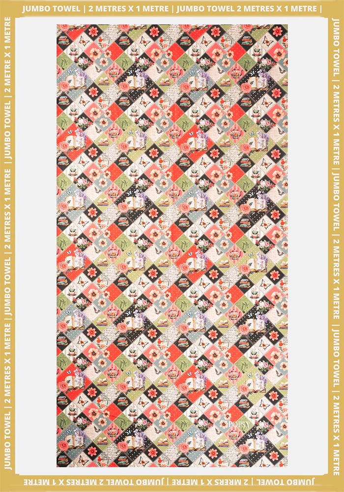 Journals Print Jumbo Bath Sheet