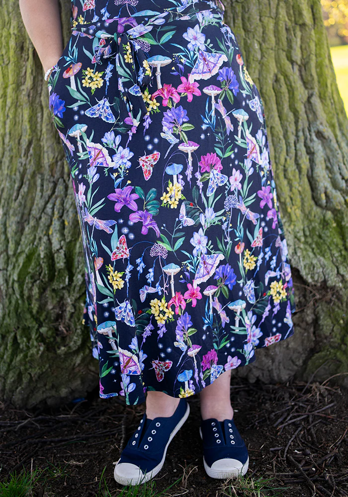 Keaton Toadstool Floral Print Viscose Midi Dress - Image 7