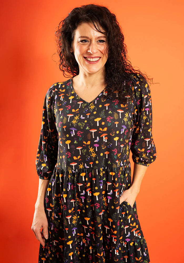 Kenzi Botanical Mushroom Print Dress - Image 7