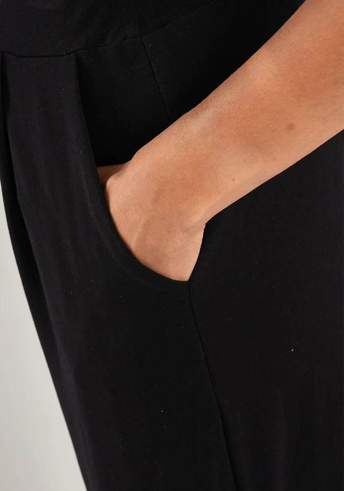 Lexus Black Viscose Culotte Trousers - Image 3