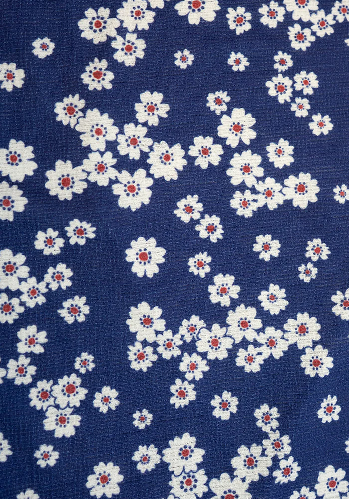 Lia-May Navy Ditsy Flower Print Full Length Jumpsuit - Image 2
