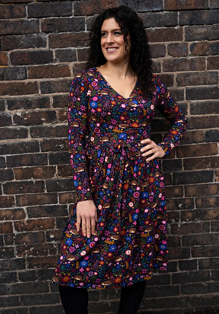 Lira Hedgehog Print Viscose Dress - Image 5
