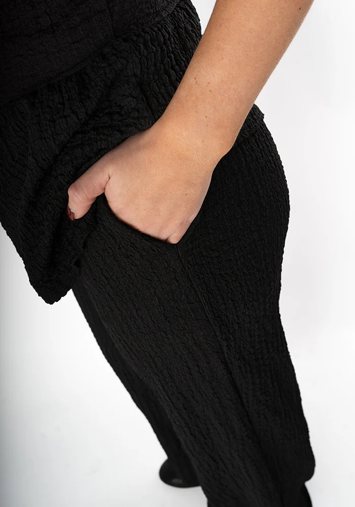 Lita Black Full Length Pull On Trousers - Image 3