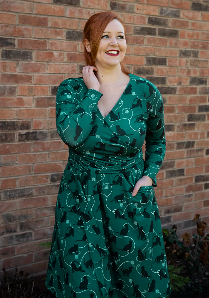 Lotty Playful Cats Print Dress - Image 3