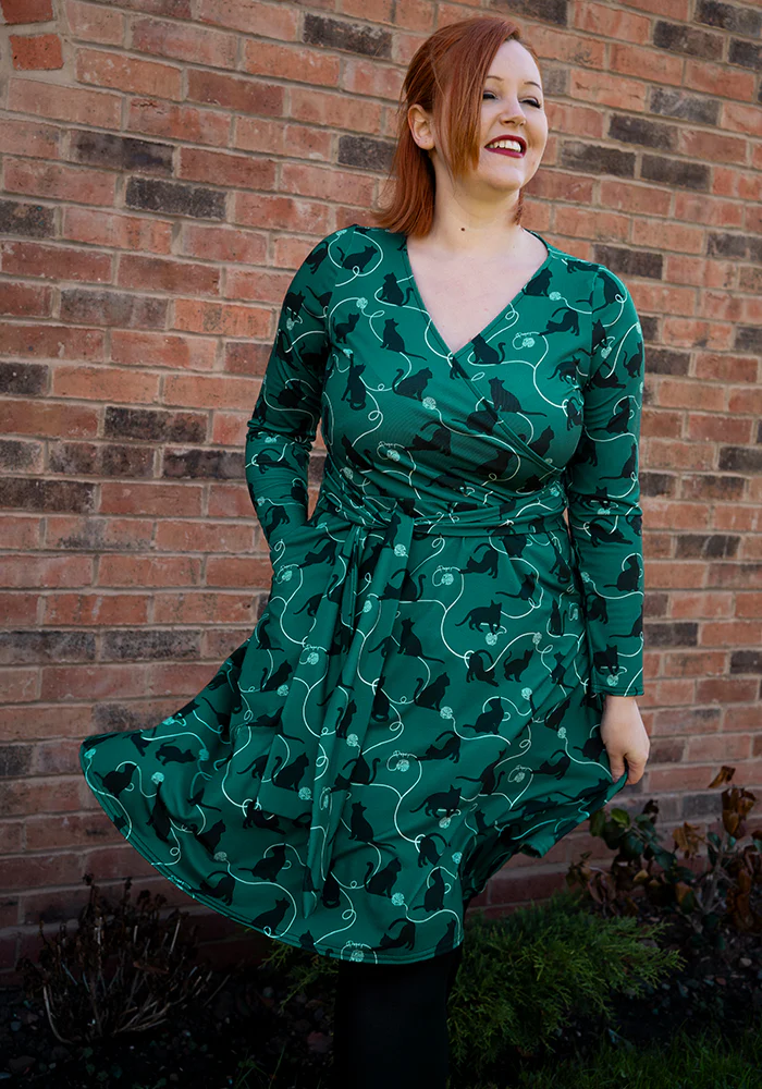 Lotty Playful Cats Print Dress - Image 6
