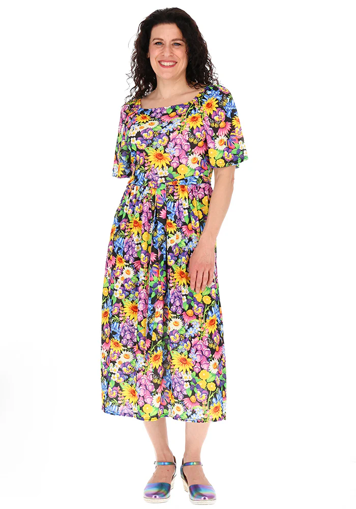 Lucetta Floral Garden Print Midi Dress - Image 3