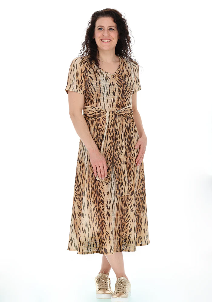 Mariana Animal Skin Print Midi Dress - Image 3