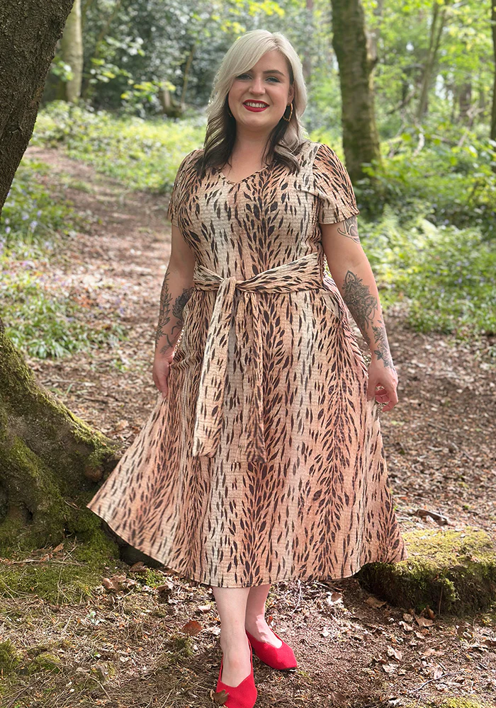 Mariana Animal Skin Print Midi Dress - Image 4