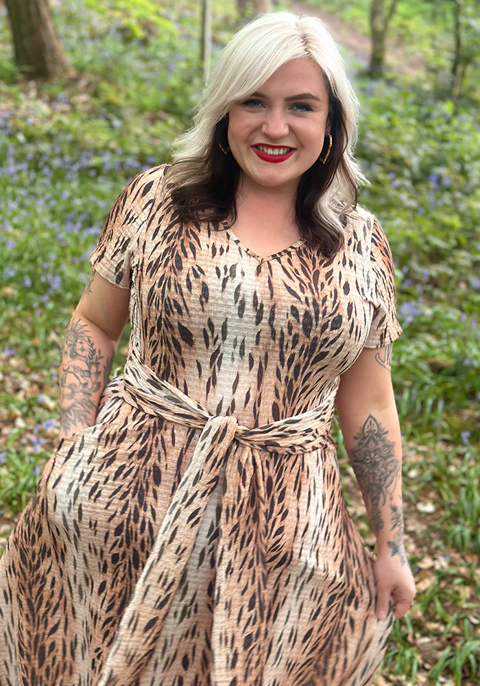 Mariana Animal Skin Print Midi Dress - Image 7
