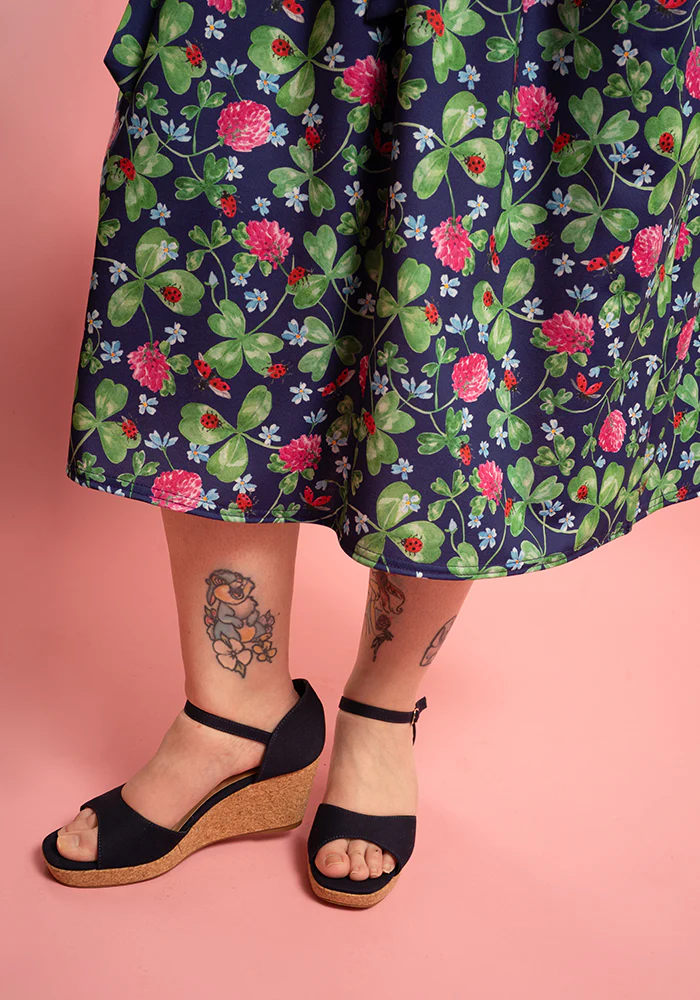 Maura Shamrock And Ladybird Print Midi Dress - Image 3