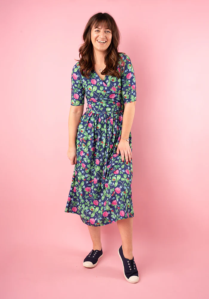 Maura Shamrock And Ladybird Print Midi Dress - Image 5