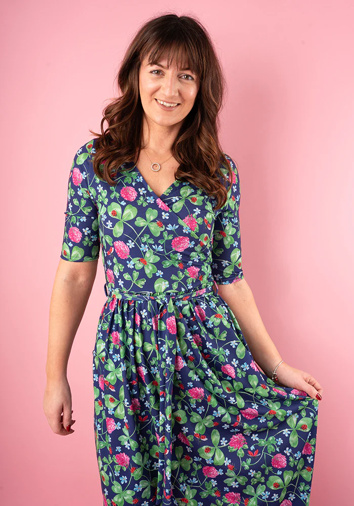 Maura Shamrock And Ladybird Print Midi Dress - Image 7