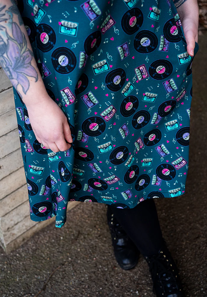 Maz Mixtapes Print Cotton Trapeze Dress - Image 8