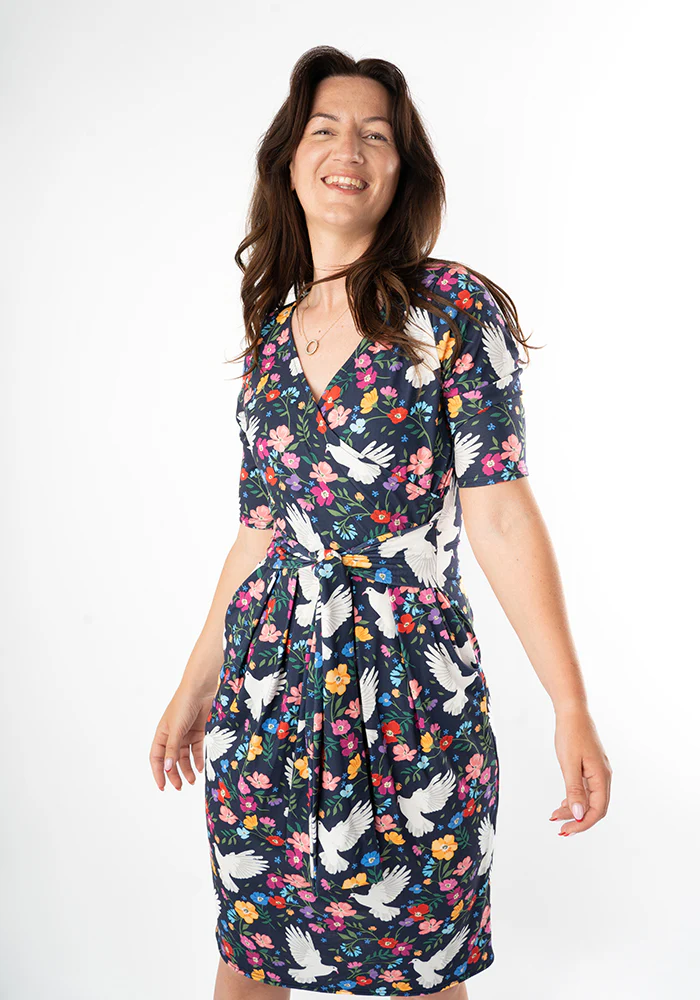 Mela Dove Print Dress - Image 3