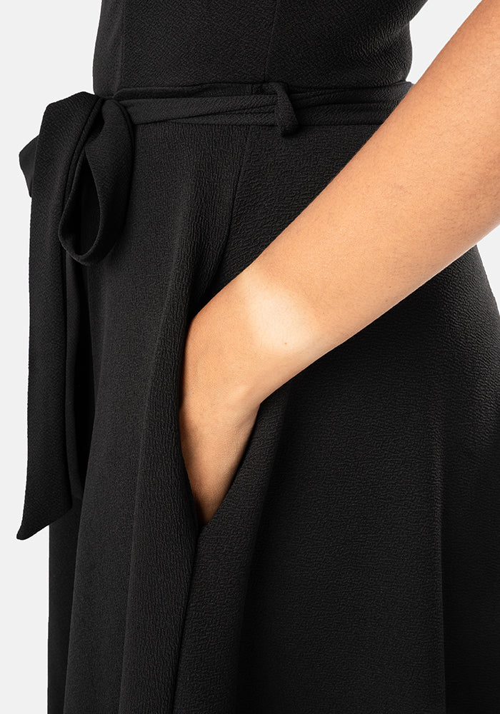 Merle Black Vintage Swing Dress - Image 4