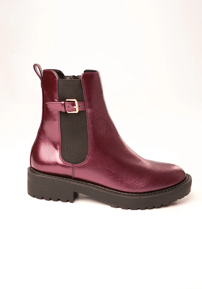 Metallic Wine Chelsea Boot - Image 4