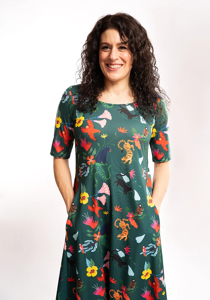Mhairi Jungle Story Print Dress - Image 4