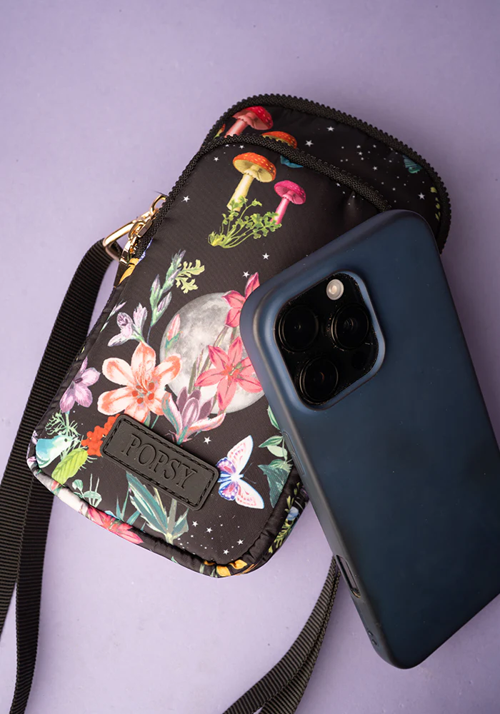 Midnight Botanical Moon Print Phone Pocket Bag - Image 6