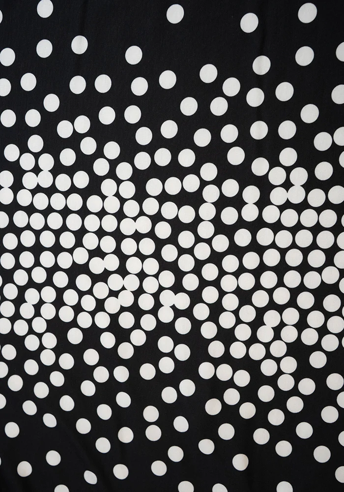 Miradie Border Print Black & Ecru Spot Midi Dress - Image 2