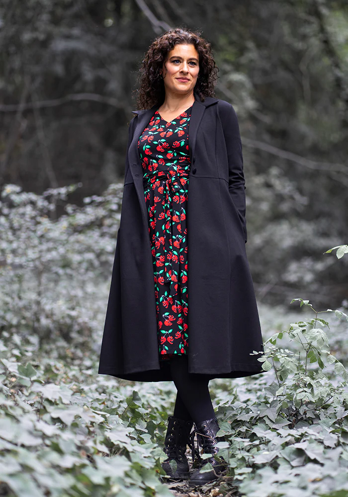 Morella Skull Cherries Print Cotton Swing Dress - Image 16