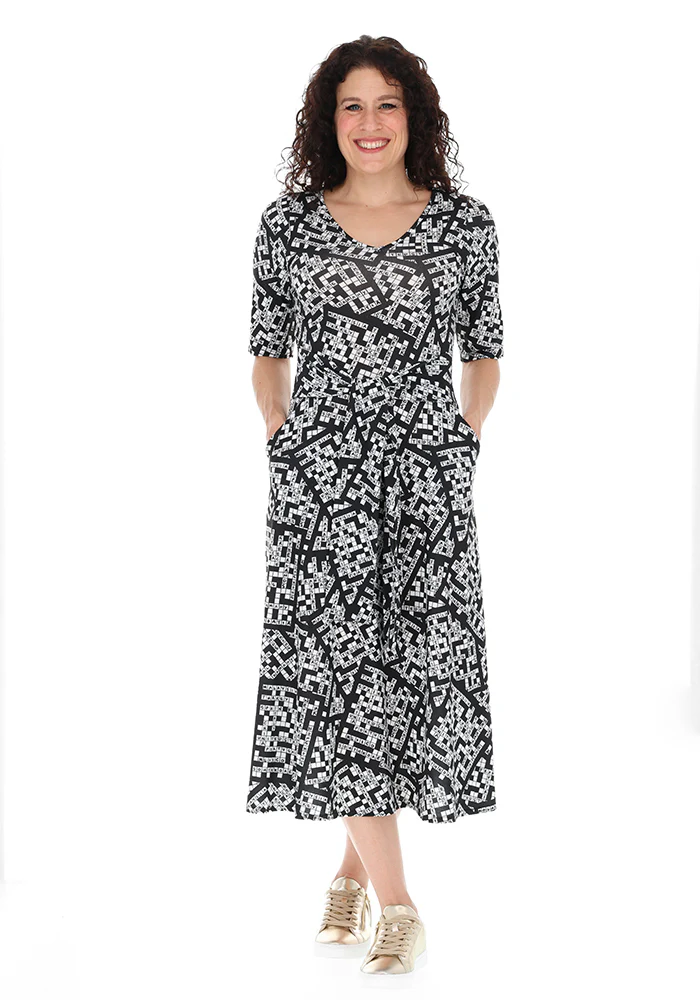 Natasha Crossword Countries Print Midi Dress - Image 5