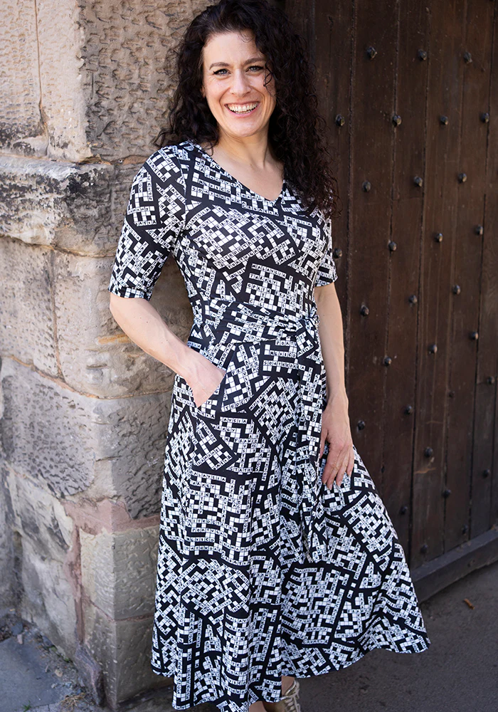 Natasha Crossword Countries Print Midi Dress - Image 6