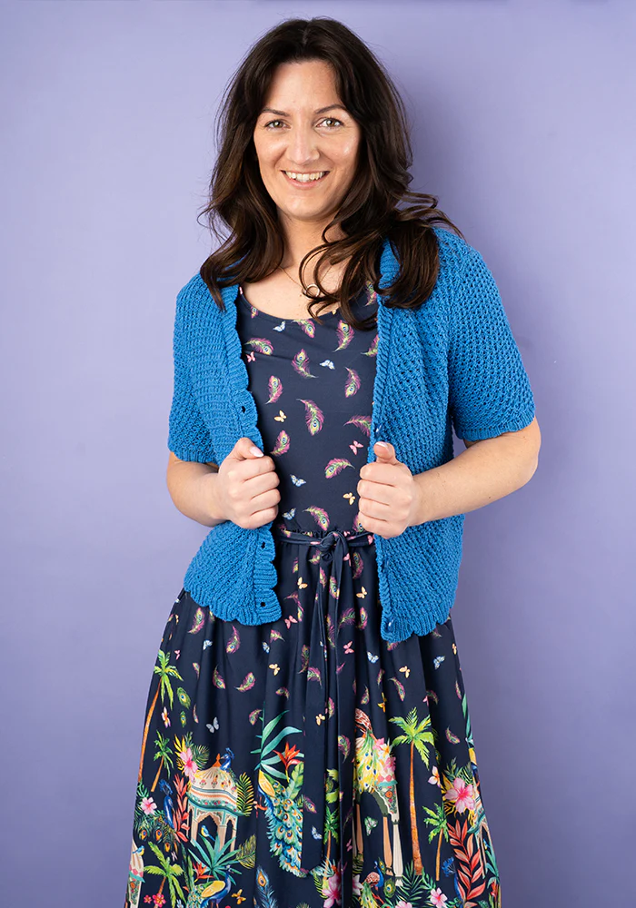 Nila Peacock Palace Border Print Midi Dress - Image 5
