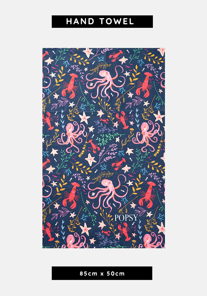 Octopus Print Hand Towel