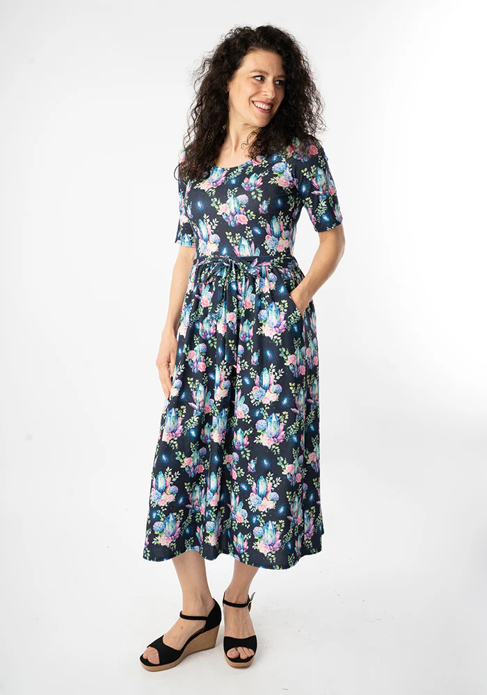 Onila Pretty Crystals Print Midi Dress - Image 6