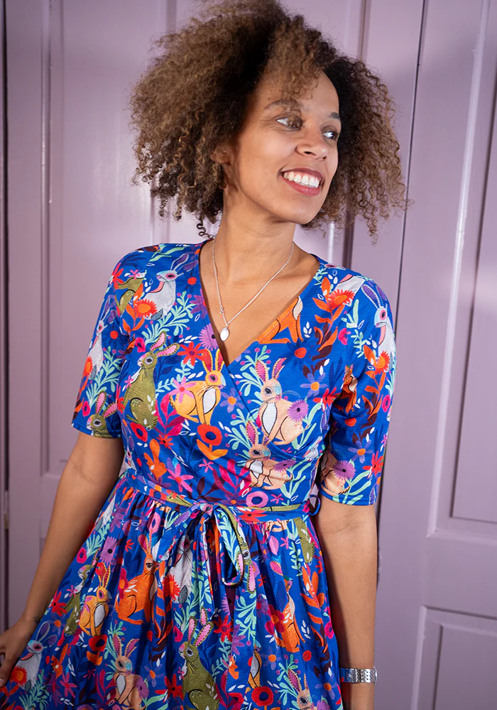 Petal Garden Bunnies Print Dress - Image 11