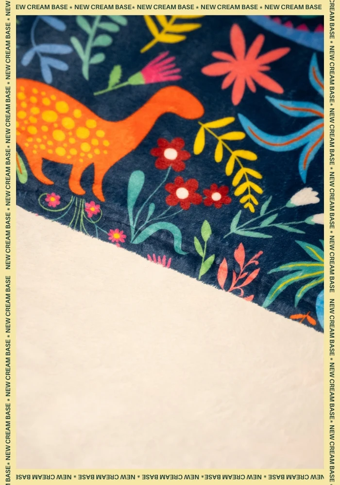 Teal Dinosaur Print Plush Throw Blanket (Pop-Under) - Image 3