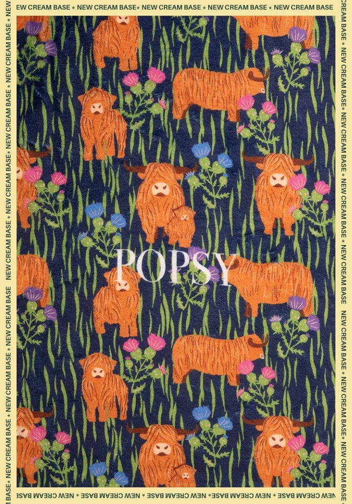 Pop-under Highland Cow Print Plush Blanket - Image 2