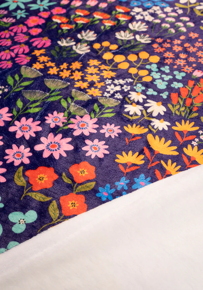Pop-under Wild Flower Print Plush Blanket - Image 7