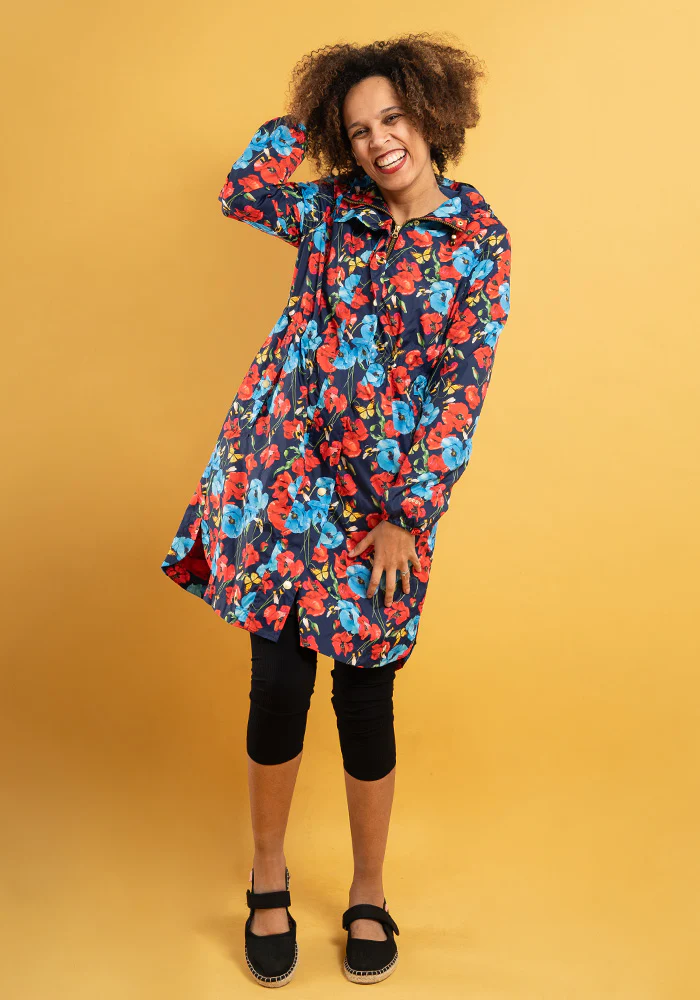 Poppy Garden Print Lightweight Coat (Mac) - Image 16