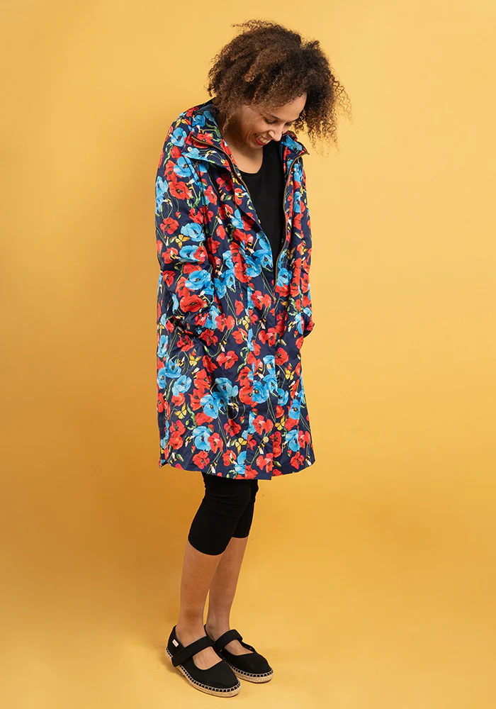 Poppy Garden Print Lightweight Coat (Mac) - Image 5