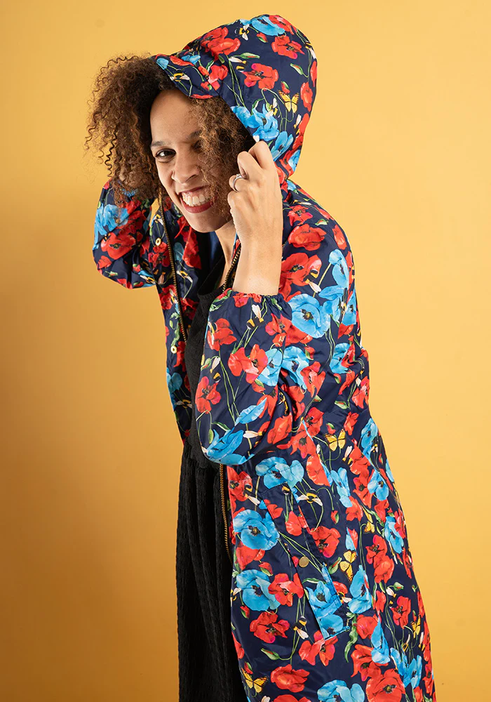 Poppy Garden Print Lightweight Coat (Mac) - Image 9