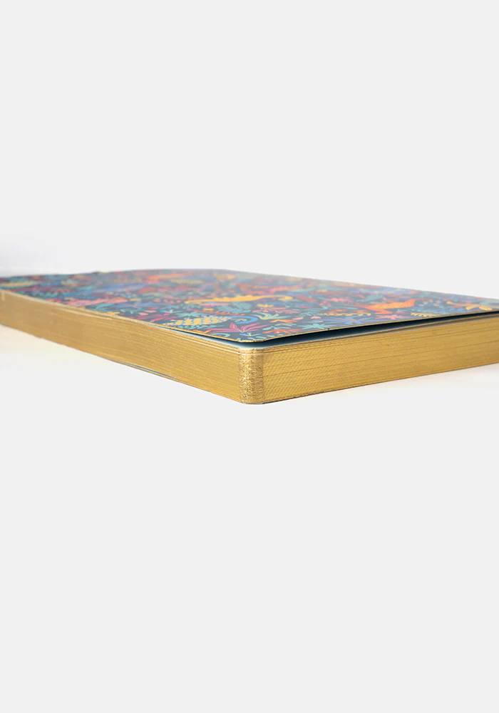 Cute Teal Dinosaur Print Notebook - Colourful Quirky Journal Gift - Image 4