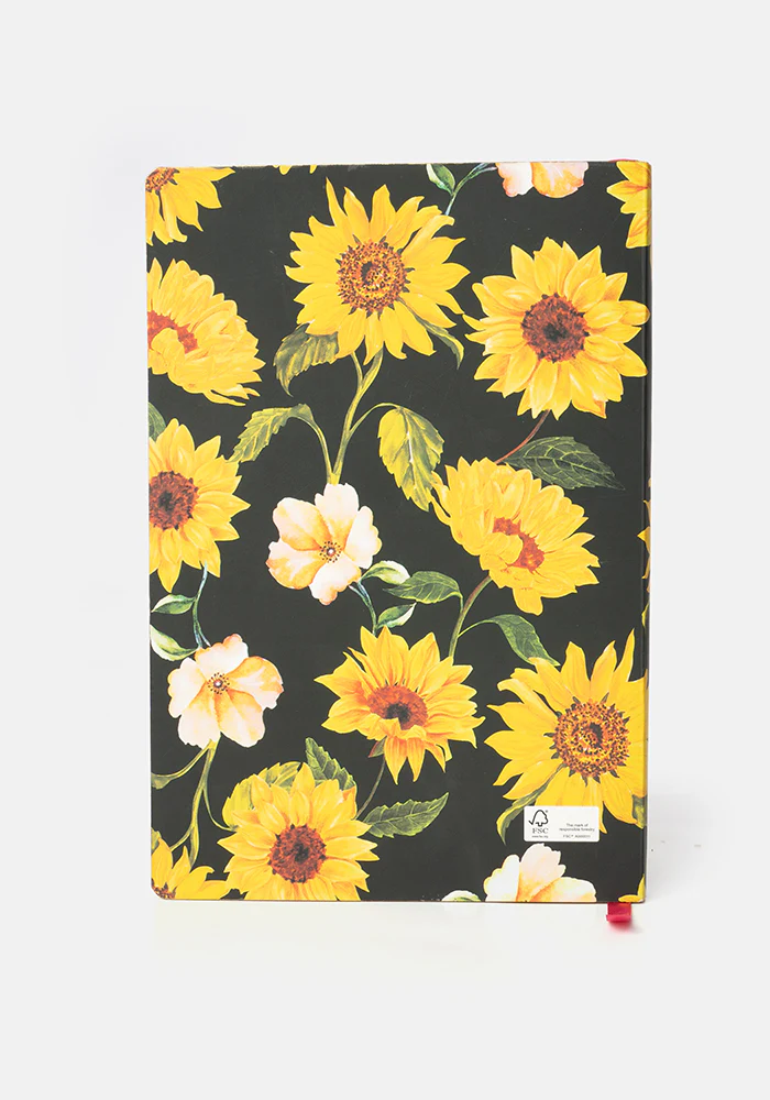 Cute Sunflower Print Notebook - Colourful Quirky Journal Gift - Image 7