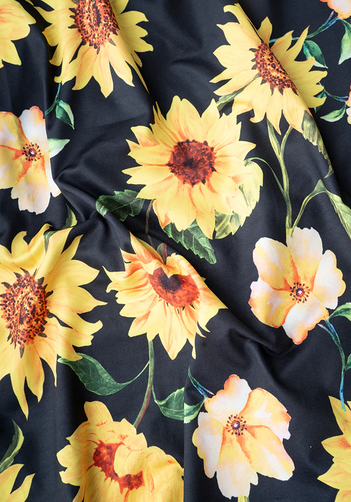Sunflower Print Skirted Swimsuit - Image 2