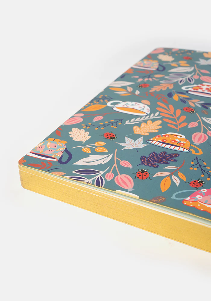 Cute Teacups Print Notebook - Colourful Quirky Journal Gift - Image 5