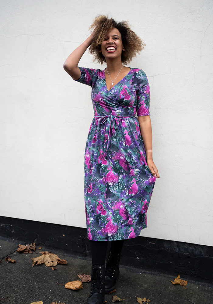 Elvia Witches Print Midi Dress - Image 6