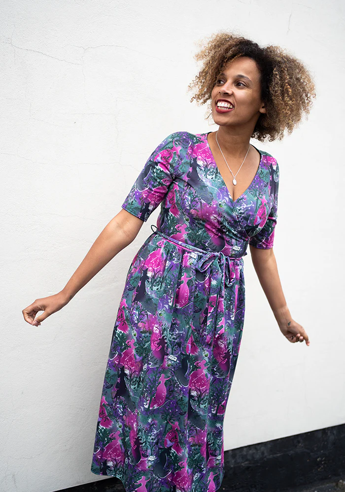 Elvia Witches Print Midi Dress - Image 7