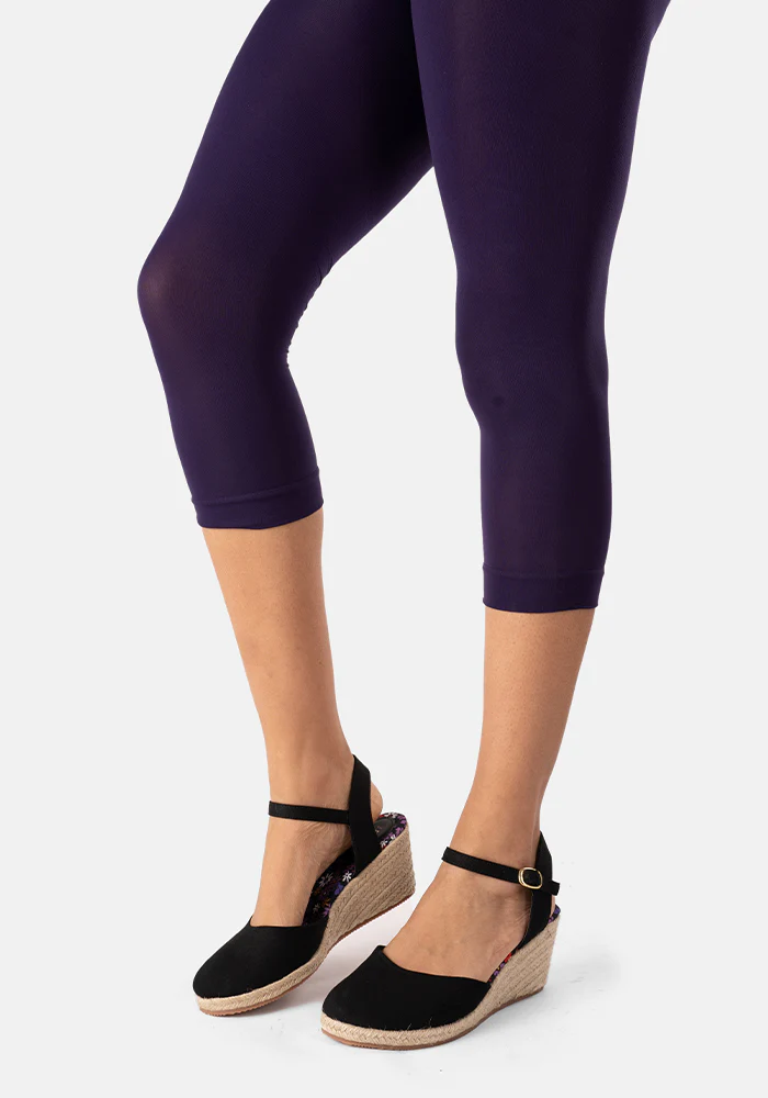 50 Denier Premium Capri Tights (Purple) - Image 2