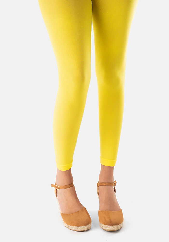 50 Denier Premium Footless Tights (Lemon)