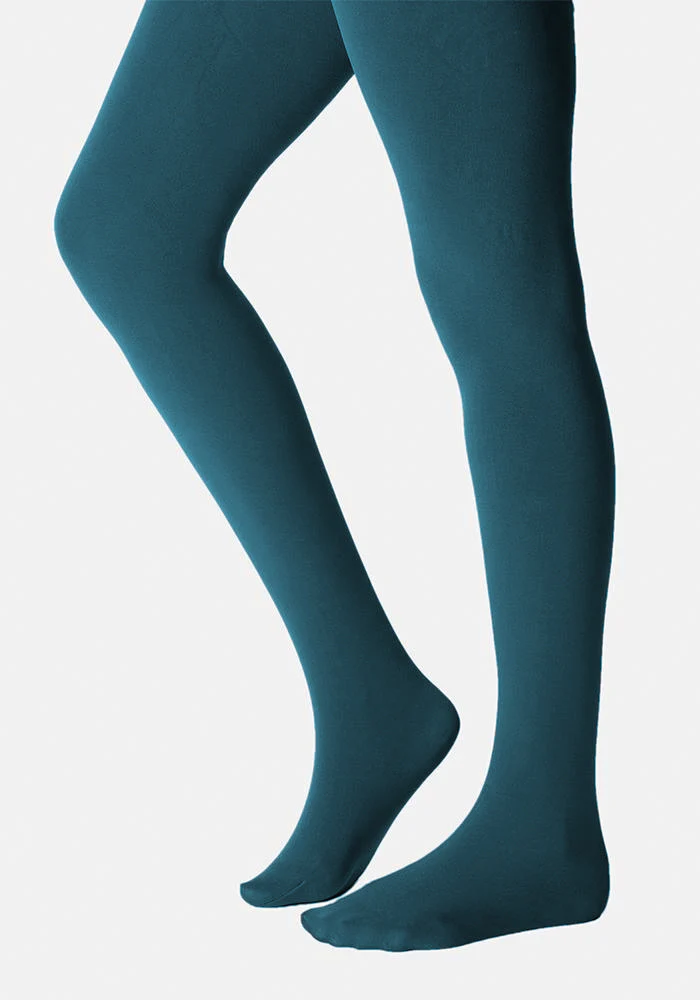80 Denier Premium Tights - Teal - Image 2