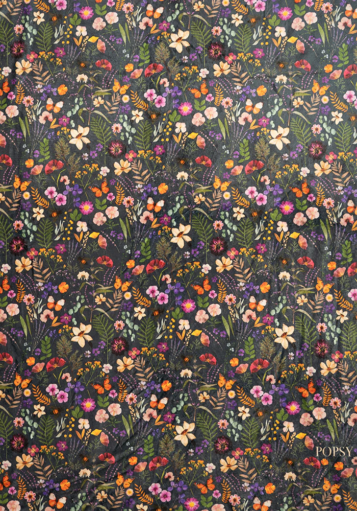 Pressed Floral Pop-under Plush Blanket - Image 2